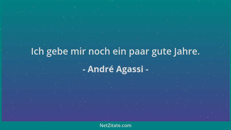 André Agassi - Ich gebe mir noch ein paar gute Jahre....