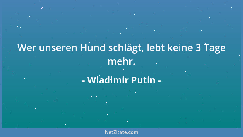 Wladimir Putin - Das Meer verzeiht keine Fehler....
