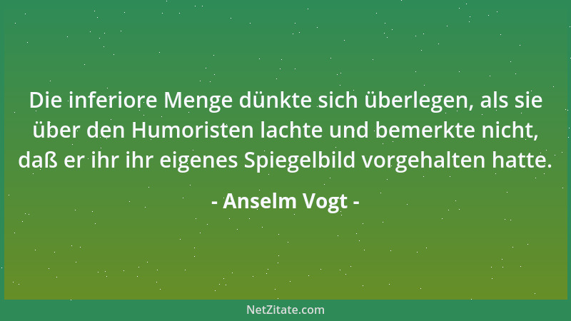 Anselm Vogt - Ordnung ist nicht, sondern frißt das halbe Leben....