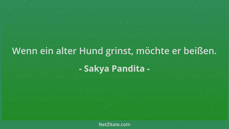 Sakya Pandita - Wenn ein alter Hund grinst, möchte er beißen....