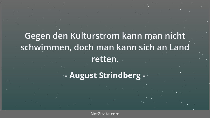 August Strindberg - Freiwillig abzusteigen ist nicht peinlich, wenn sich die Zuschauer nur überzeugen lassen, daß es freiwi...