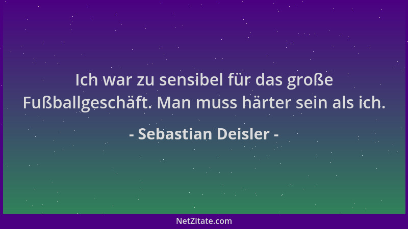 Sebastian Deisler - Ich war zu sensibel für das große Fußballgeschäft. Man muss härter sein als ich....