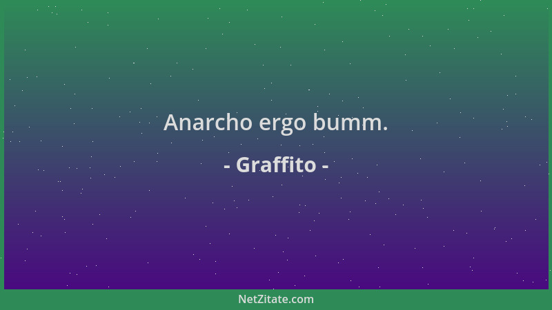 Graffito - Anarcho ergo bumm....