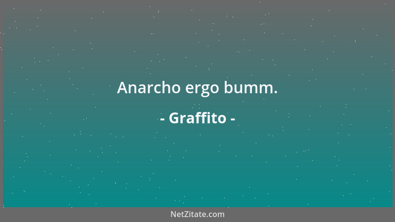 Graffito - Anarcho ergo bumm....